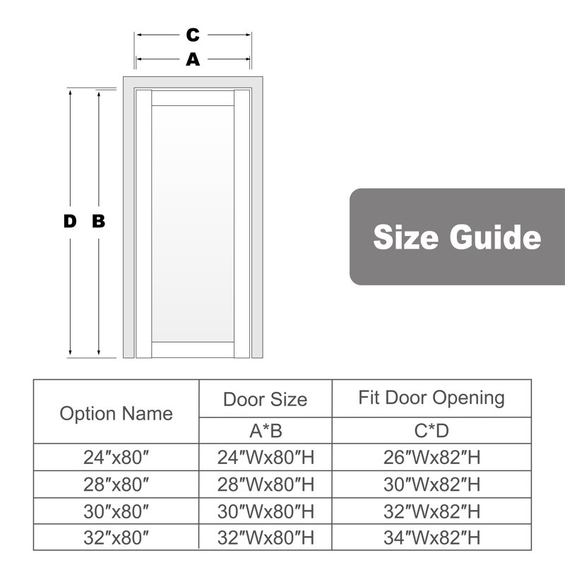 ARK DESIGN Sliding Pocket Door White Standard Door with Hardware Kit